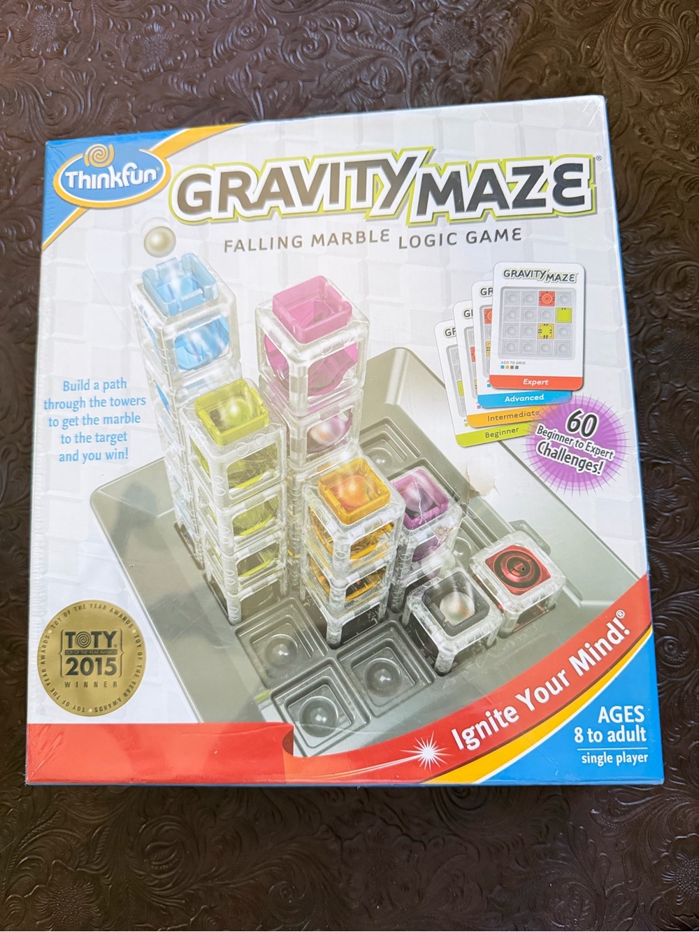 Think! Gravity Maze Logic Game - Blue, Pink, Yellow, Orange, Purple, Red